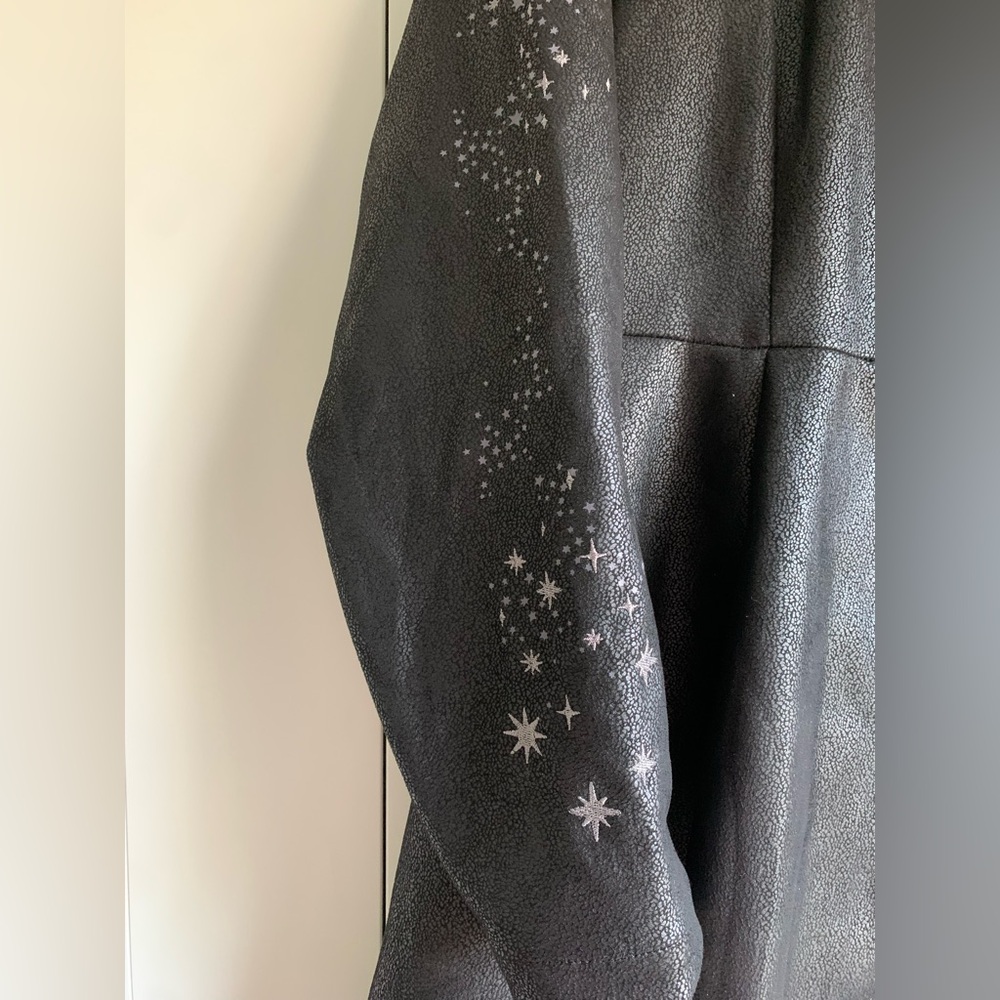 Torrid Harry Potter Faux Suede Deathly Hallows Black Coat 1 - Picture 3 of 7